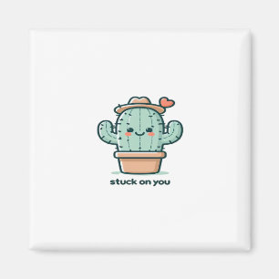 Imán Cactus Stuck On You Diseño de planta linda 