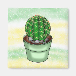 Imán Cactus Succulent dibujado a mano