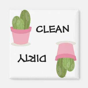 Imán Cactus suculento cutáneo limpio sucio