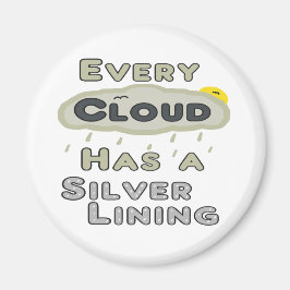 Imán Cada Nube Tiene Lino Plateado