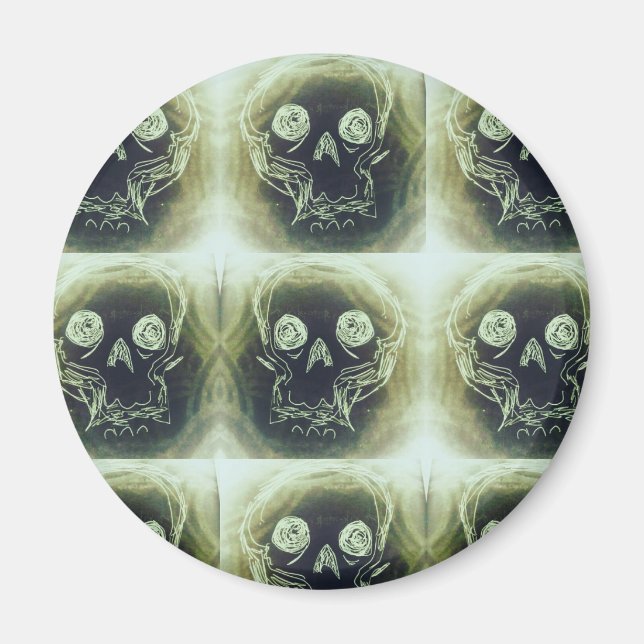 Imán cadena de claves yaie Skull 666 (Frente)