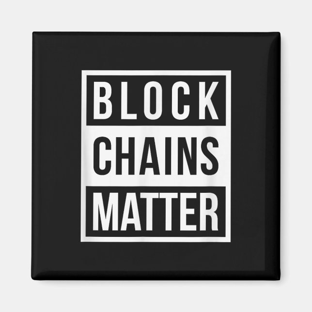Imán Cadenas de bloques - Gracioso regalo de criptograf (Frente)