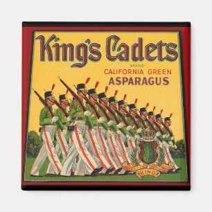 Imán Cadets Asparagus Crate Magnet del vintage del KRW
