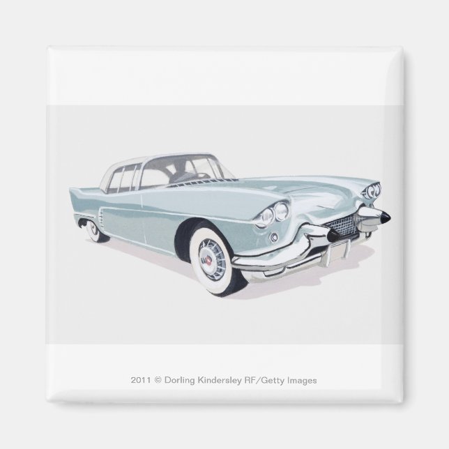 Imán Cadillac 1957 con silueta de chofer en el interior (Frente)