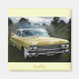 Imán Cadillac amarillo