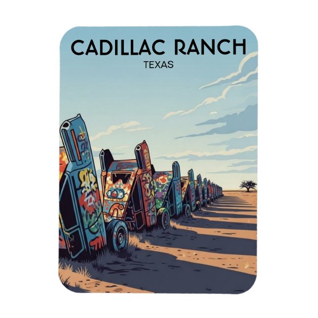 Imán Cadillac Ranch Texas Viajes (Vertical)