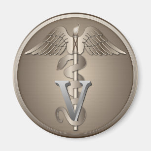 Imán Caduceo veterinario