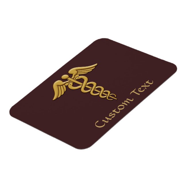 Imán Caduceus dorado (Lado Izquierdo)