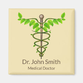 Imán Caducto médico alternativo Verde deja beige