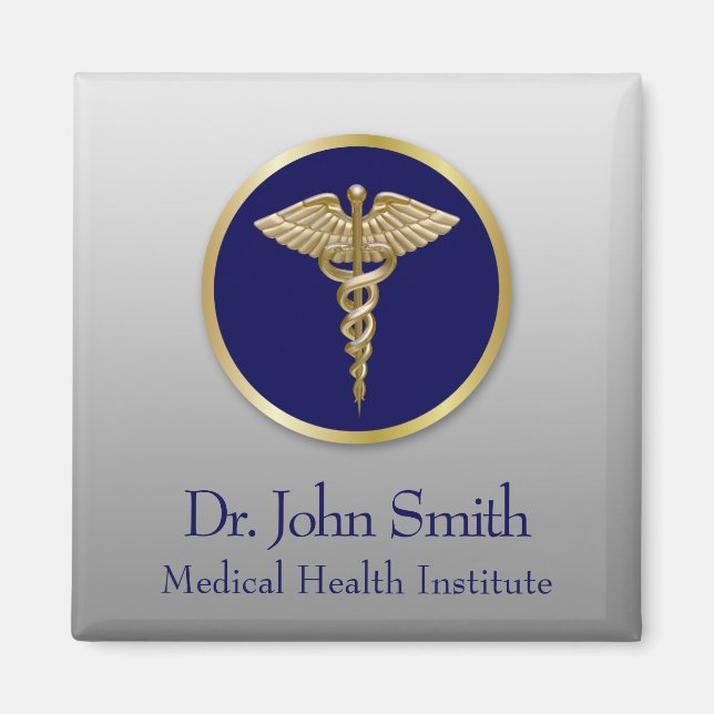 Imán Caducto médico profesional Oro Azul (Frente)