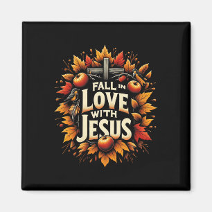 Imán Caer Enamorada De Jesús Autumn Christian Thanksgiv