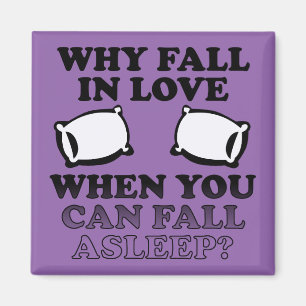 Imán Caer Enamorada Dormir Funny Fridge Magnet