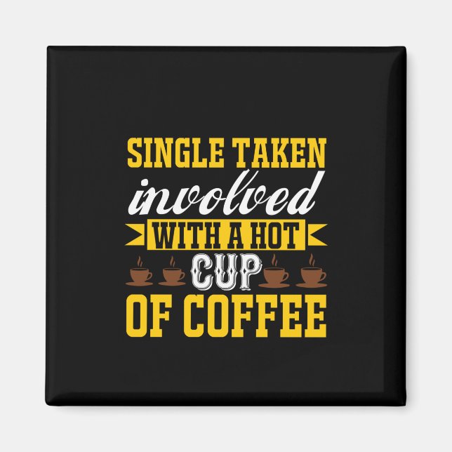 Imán Café Art Una Copa De Café Caliente (Frente)