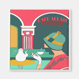Imán Cafe Aulait, barrio francés