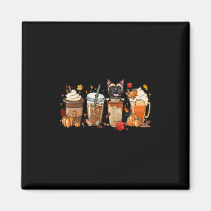 Imán Café Bulldog Francés Traje Halloween Para Otoño Se