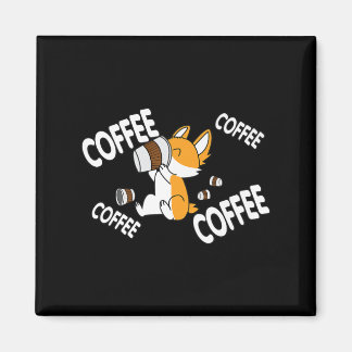 Imán Café Café Café Café Corgi Premium