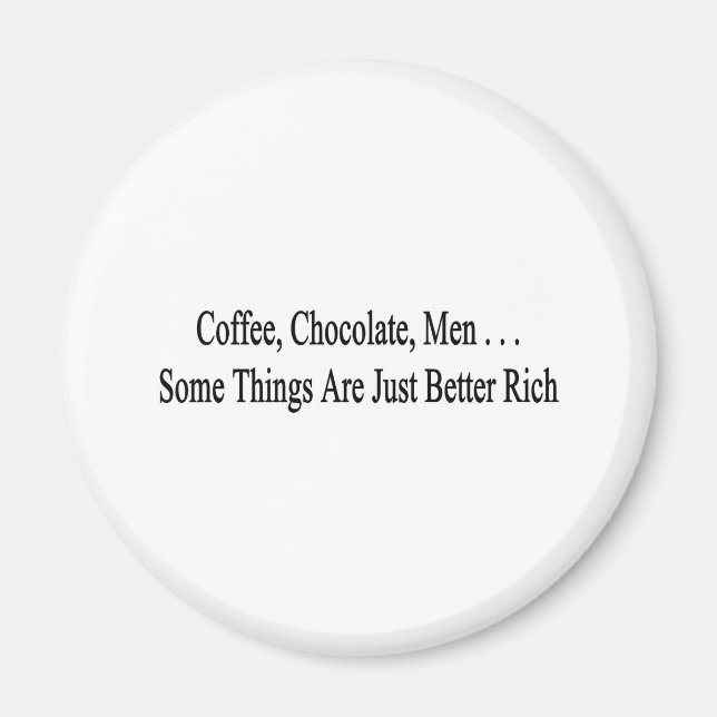 Imán Café, chocolate, hombres (Frente)