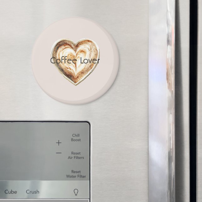 Imán Café con Crema Corazón   (In situ (nevera))