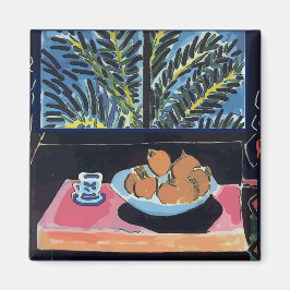 Imán Cafe con naranjas y café