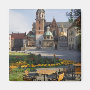 Imán Café con vista a la Catedral de Wawel, Colina Wawe