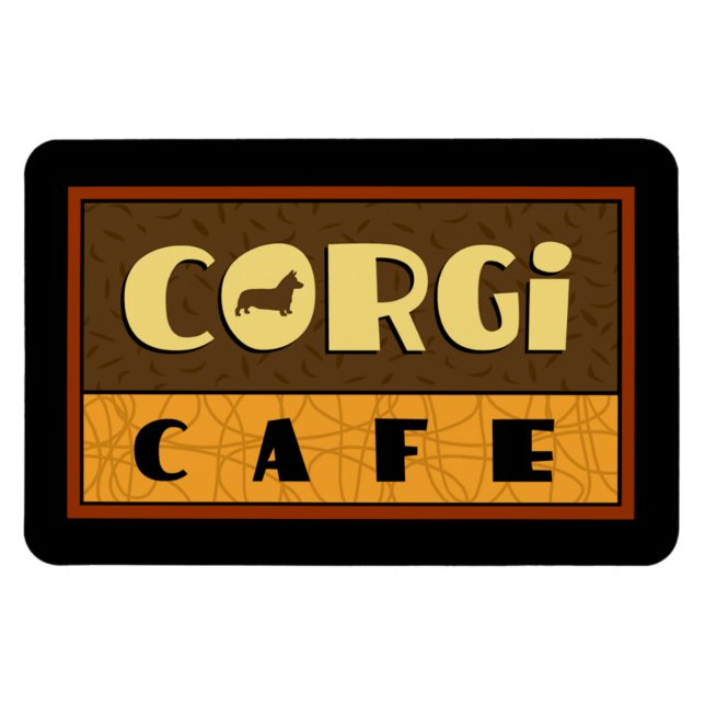 Imán Café Corgi (Horizontal)