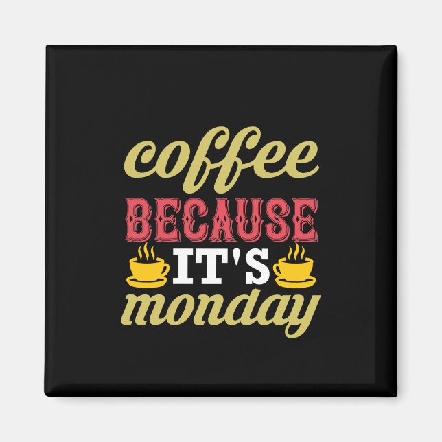 Imán Café de arte porque es lunes (Frente)