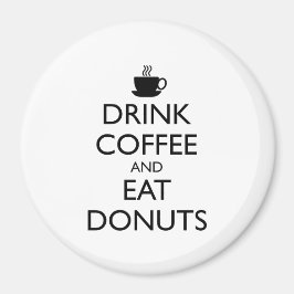 IMÁN CAFÉ DE BEBIDA Y DONUS DE COMIDA