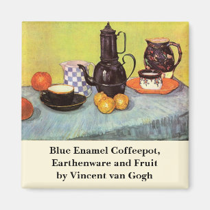 Imán Café de esmalte azul por Vincent van Gogh