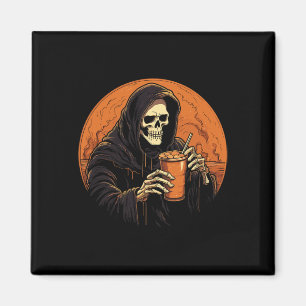 Imán Café de lata de especias de calabaza de otoño Grim