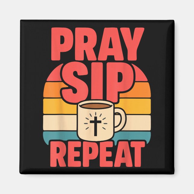Imán Café Divertido Jesús Fe Cristiana (Frente)