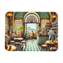Imán Cafe en Alejandría Pintura de acuarela en Egipto