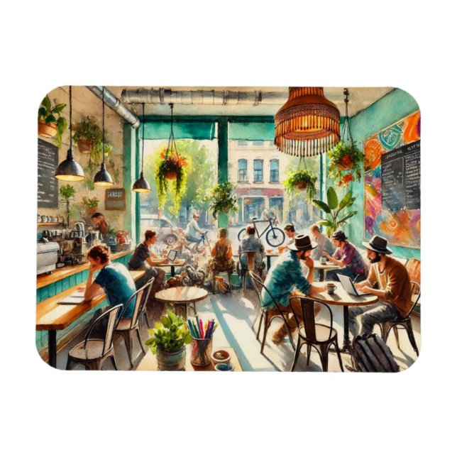 Imán Cafe en Austin (Horizontal)