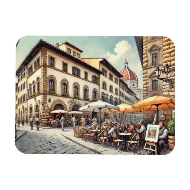 Imán Cafe en Florencia Italia (Horizontal)