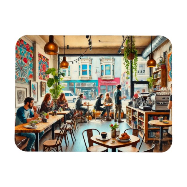 Imán Cafe en San Francisco Mission District Mug (Horizontal)