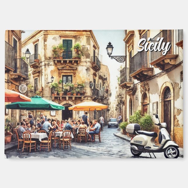 Imán Cafe en Sicilia Italia (Anverso)