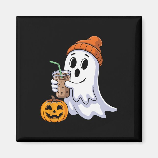 Imán Café Fantasma Halloween Bebida Café Fantasma Café  (Frente)