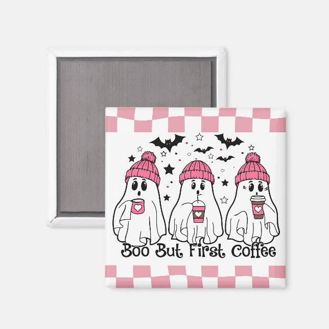 Imán Café Fantasma Lindo Rosa (Anverso/Reverso)