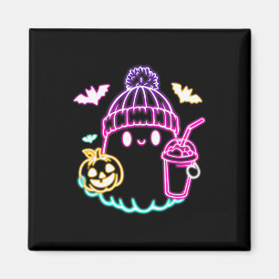 Imán Café Fantasma Retro Cute Bebe Fantasma Halloween