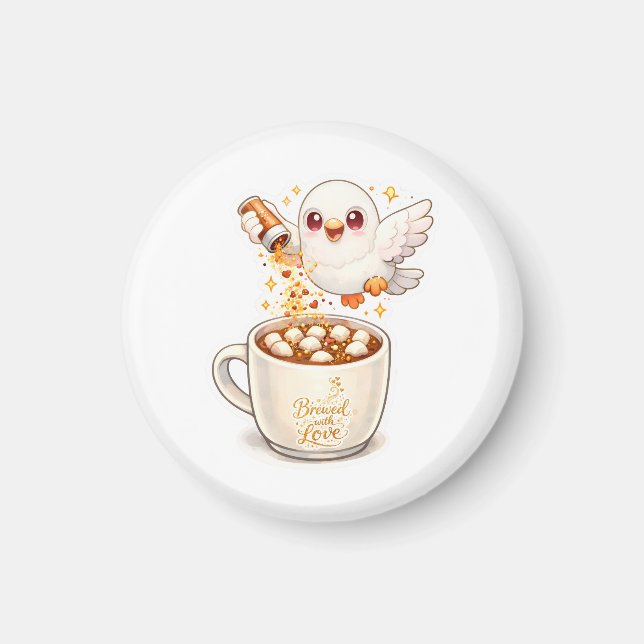 Imán café glitter de pidgy v1  (Frente)
