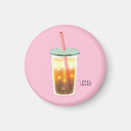 Imán Café Helado De Caramelo Con Magnate De Espuma De C