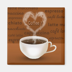 Imán Café? Humo con forma de corazón