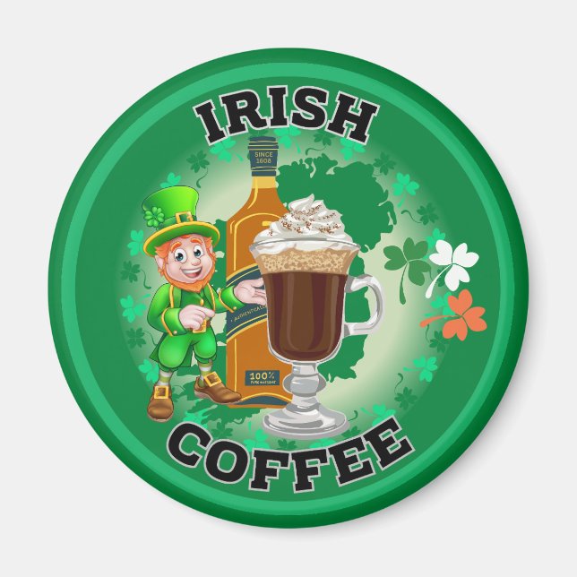 Imán Café Irlandés - Un Elixir. (Frente)