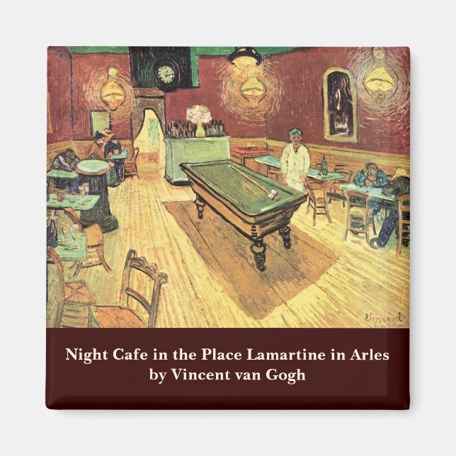 Imán Cafe nocturno, Place Lamartine por Vincent van Gog (Frente)