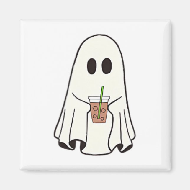 Imán Café para beber fantasma Funny Cofón de disfraces  (Frente)