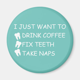 Imán Café Para Tomar personalizable, Arreglar Dientes, 