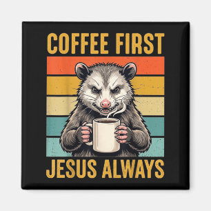 Imán Café Primero Jesús Cristiano Regalos Divertidos Za