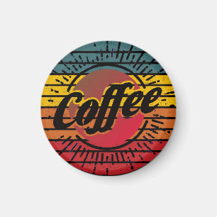 Imán Café puesta de sol retro