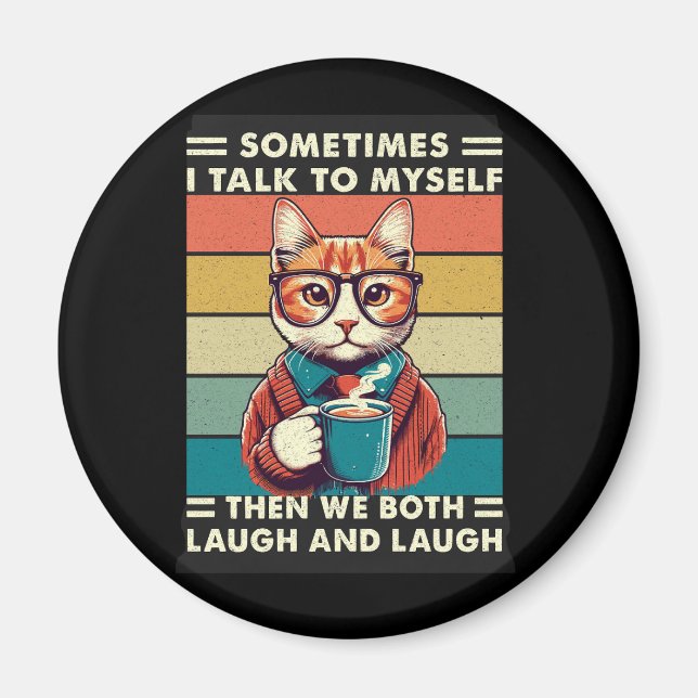 Imán Café retro de gato ventilado (3) (Frente)