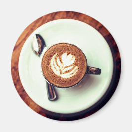 Imán Café taza capuchino latte blanco marrón