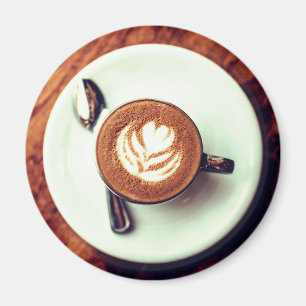 Imán Café taza capuchino latte blanco marrón